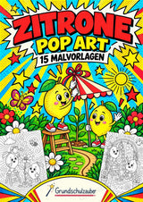 Zitrone POP Art Ausmalbilder 15 Malvorlagen – Cover