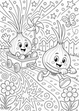 Zwiebel POP Art Ausmalbilder 15 Malvorlagen – Materialseite 2