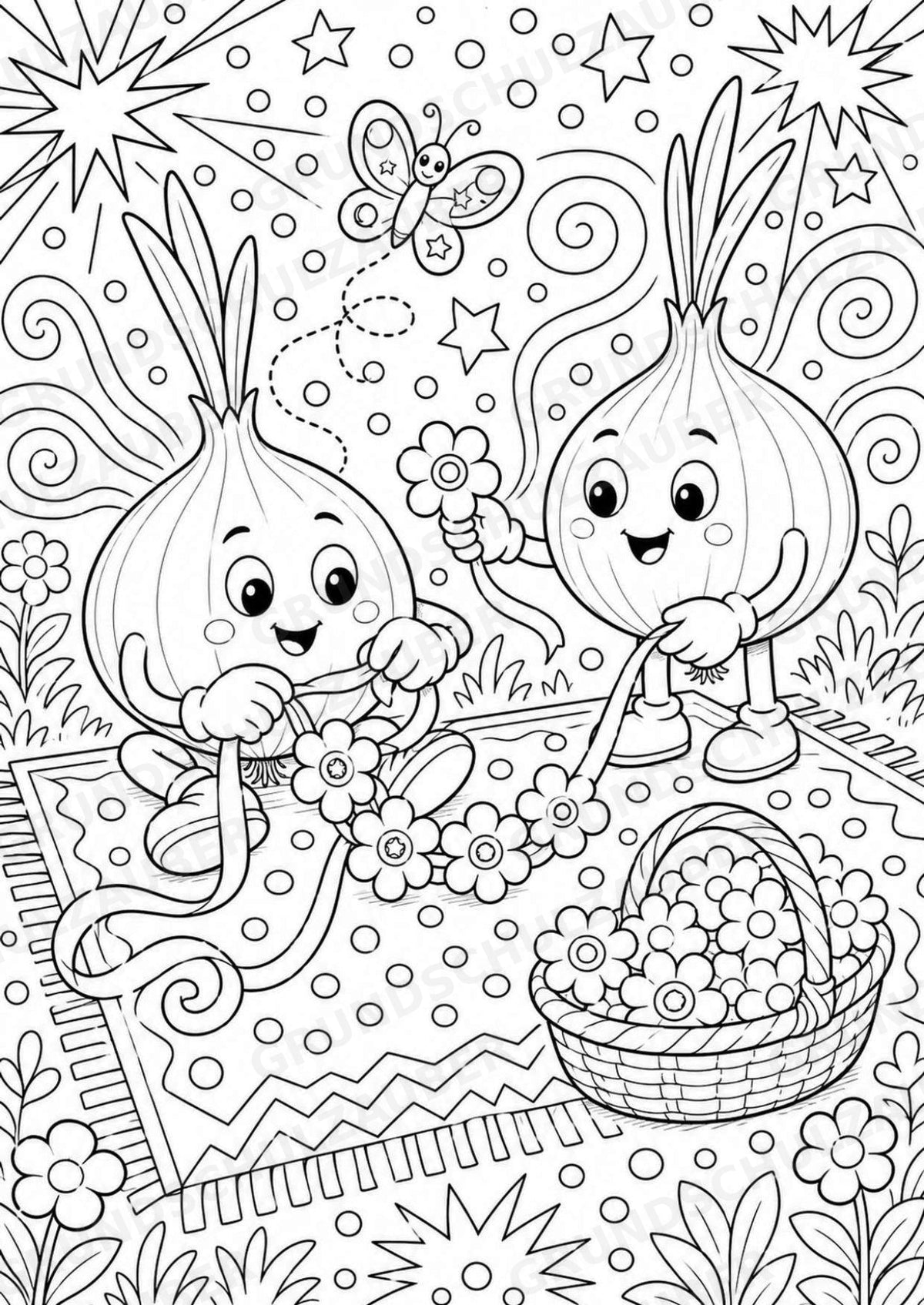 Zwiebel POP Art Ausmalbilder 15 Malvorlagen – Materialseite 13