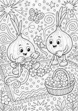 Zwiebel POP Art Ausmalbilder 15 Malvorlagen – Materialseite 13