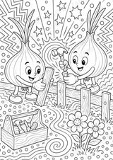 Zwiebel POP Art Ausmalbilder 15 Malvorlagen – Materialseite 15