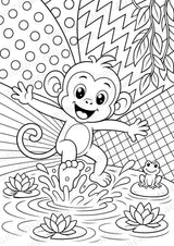 Affe POP Art Ausmalbilder 15 Malvorlagen – Materialseite 5