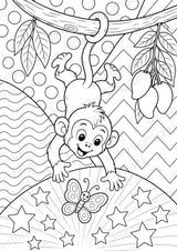 Affe POP Art Ausmalbilder 15 Malvorlagen – Materialseite 10