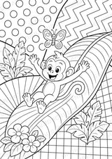 Affe POP Art Ausmalbilder 15 Malvorlagen – Materialseite 14