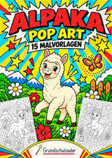 Alpaka POP Art Ausmalbilder 15 Malvorlagen – Cover