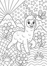 Alpaka POP Art Ausmalbilder 15 Malvorlagen – Materialseite 2