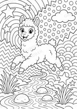 Alpaka POP Art Ausmalbilder 15 Malvorlagen – Materialseite 3