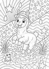 Alpaka POP Art Ausmalbilder 15 Malvorlagen – Materialseite 9