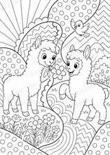 Alpaka POP Art Ausmalbilder 15 Malvorlagen – Materialseite 13
