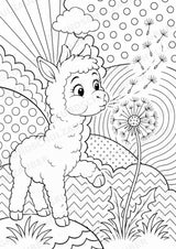 Alpaka POP Art Ausmalbilder 15 Malvorlagen – Materialseite 15