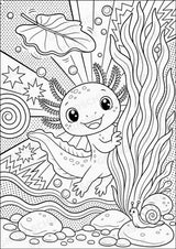 Axolotl POP Art Ausmalbilder 15 Malvorlagen – Materialseite 5