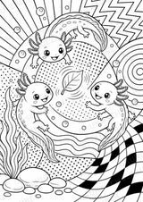 Axolotl POP Art Ausmalbilder 15 Malvorlagen – Materialseite 14