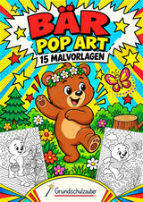 Bär POP Art Ausmalbilder 15 Malvorlagen – Cover
