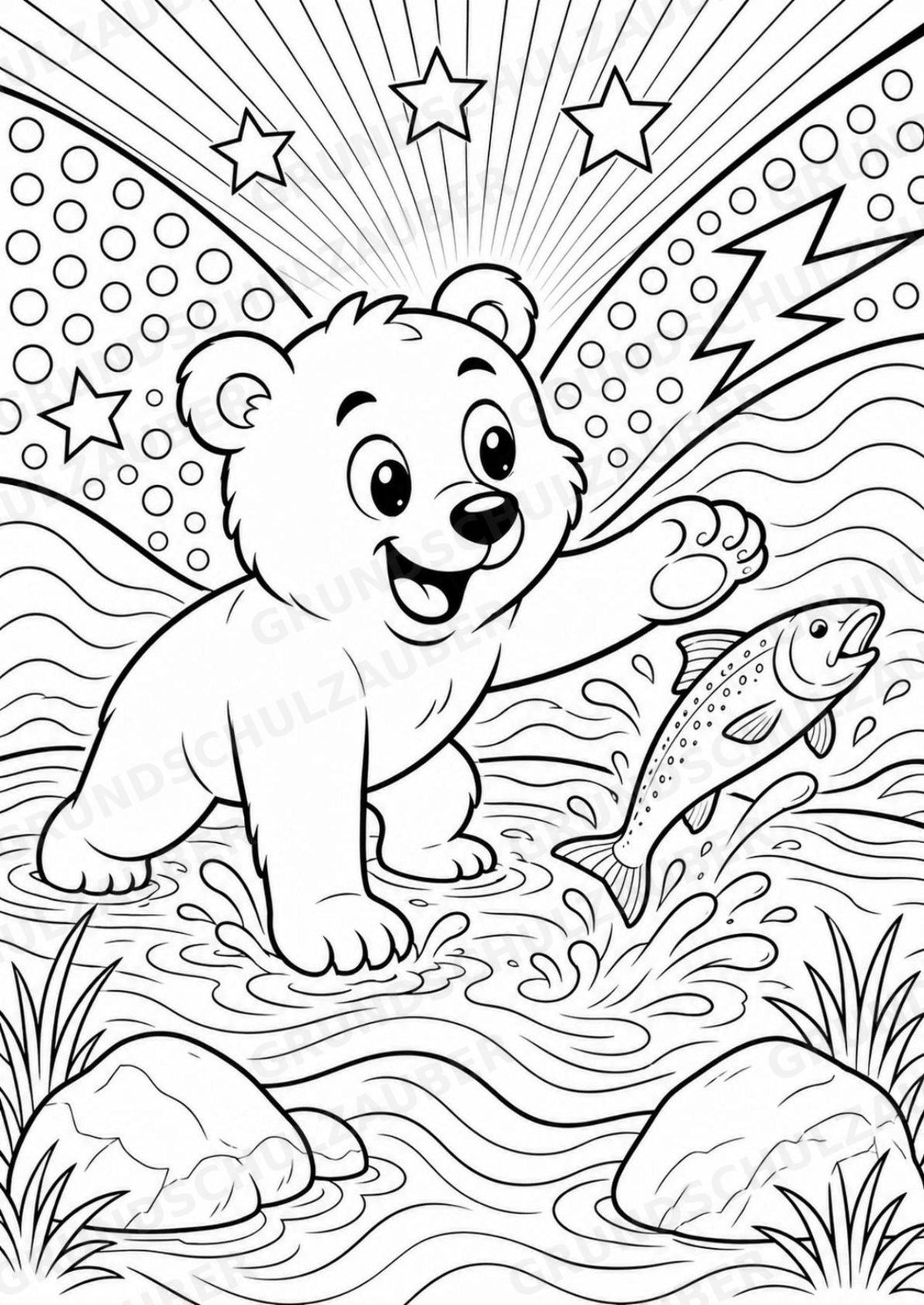 Bär POP Art Ausmalbilder 15 Malvorlagen – Materialseite 6