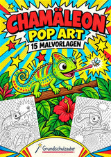 Chamäleon POP Art Ausmalbilder 15 Malvorlagen – Cover