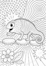 Chamäleon POP Art Ausmalbilder 15 Malvorlagen – Materialseite 5