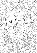 Delfin POP Art Ausmalbilder 15 Malvorlagen – Materialseite 8