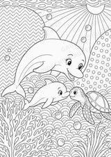 Delfin POP Art Ausmalbilder 15 Malvorlagen – Materialseite 9
