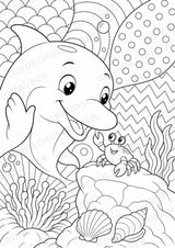 Delfin POP Art Ausmalbilder 15 Malvorlagen – Materialseite 11