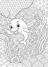 Delfin POP Art Ausmalbilder 15 Malvorlagen – Materialseite 14