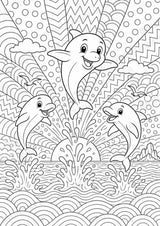 Delfin POP Art Ausmalbilder 15 Malvorlagen – Materialseite 16