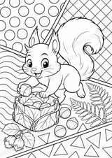 Eichhörnchen POP Art Ausmalbilder 15 Malvorlagen – Materialseite 4
