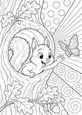Eichhörnchen POP Art Ausmalbilder 15 Malvorlagen – Materialseite 5