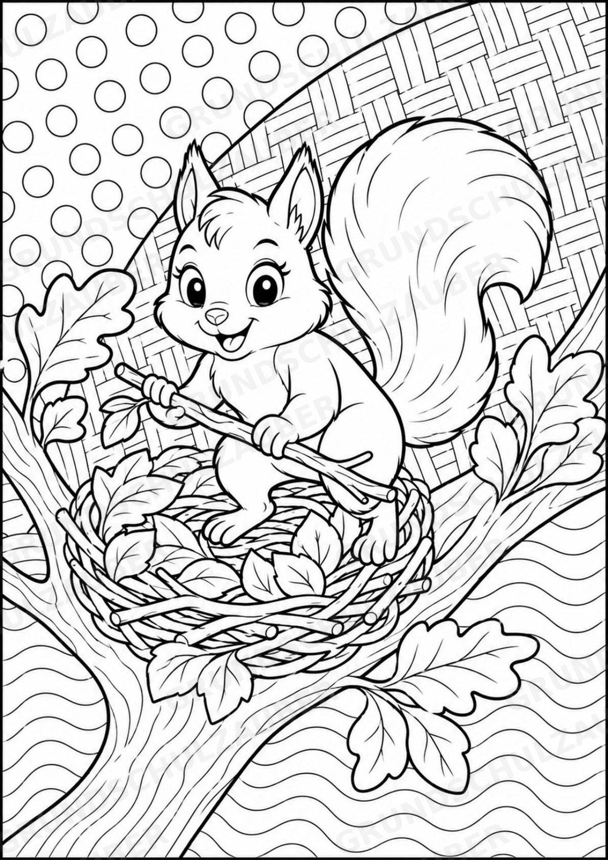 Eichhörnchen POP Art Ausmalbilder 15 Malvorlagen – Materialseite 9