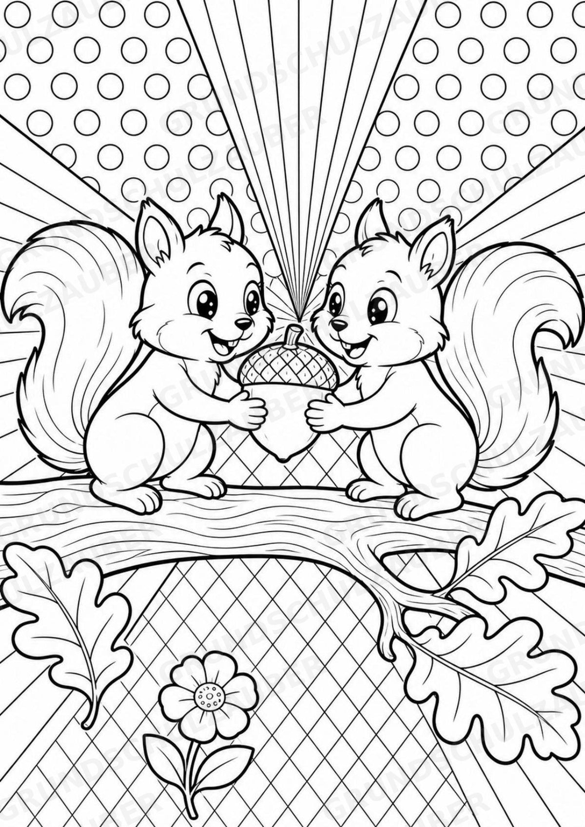 Eichhörnchen POP Art Ausmalbilder 15 Malvorlagen – Materialseite 13