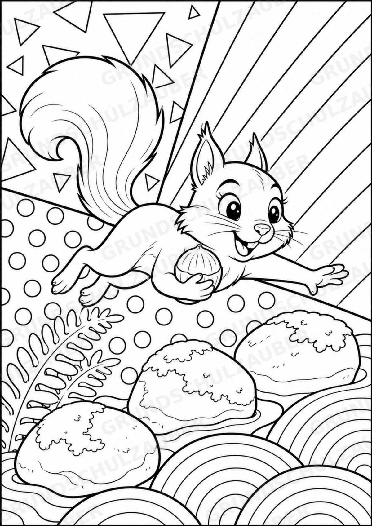 Eichhörnchen POP Art Ausmalbilder 15 Malvorlagen – Materialseite 14