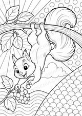 Eichhörnchen POP Art Ausmalbilder 15 Malvorlagen – Materialseite 15