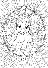 Einhorn POP Art Ausmalbilder 15 Malvorlagen – Materialseite 16