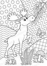 Elch POP Art Ausmalbilder 15 Malvorlagen – Materialseite 4
