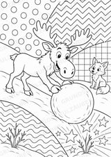 Elch POP Art Ausmalbilder 15 Malvorlagen – Materialseite 9