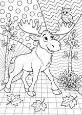 Elch POP Art Ausmalbilder 15 Malvorlagen – Materialseite 12