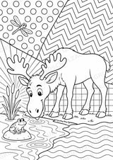 Elch POP Art Ausmalbilder 15 Malvorlagen – Materialseite 13