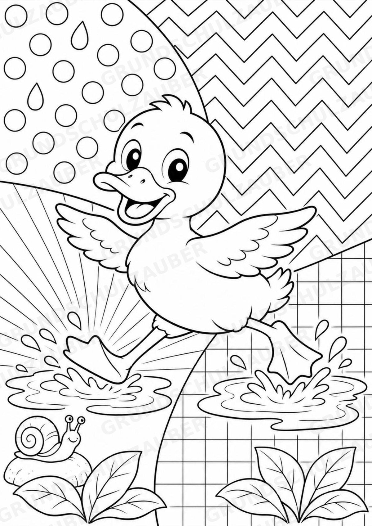 Ente POP Art Ausmalbilder 15 Malvorlagen – Materialseite 3