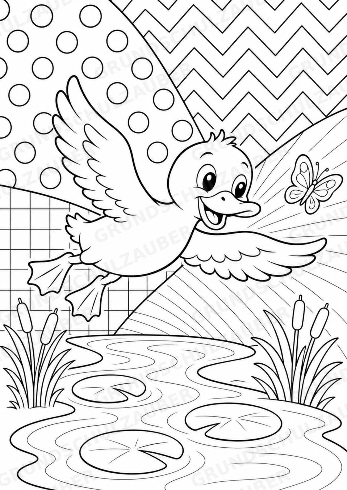 Ente POP Art Ausmalbilder 15 Malvorlagen – Materialseite 4