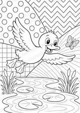 Ente POP Art Ausmalbilder 15 Malvorlagen – Materialseite 4
