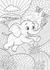 Elefant POP Art Ausmalbilder 15 Malvorlagen – Materialseite 3