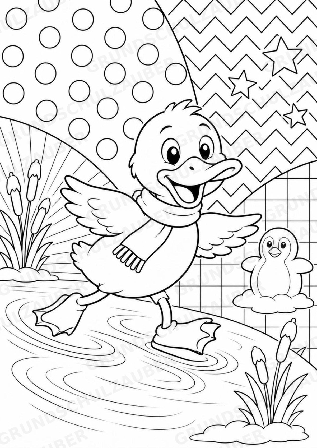 Ente POP Art Ausmalbilder 15 Malvorlagen – Materialseite 7