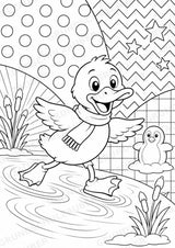 Ente POP Art Ausmalbilder 15 Malvorlagen – Materialseite 7