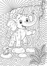 Elefant POP Art Ausmalbilder 15 Malvorlagen – Materialseite 6