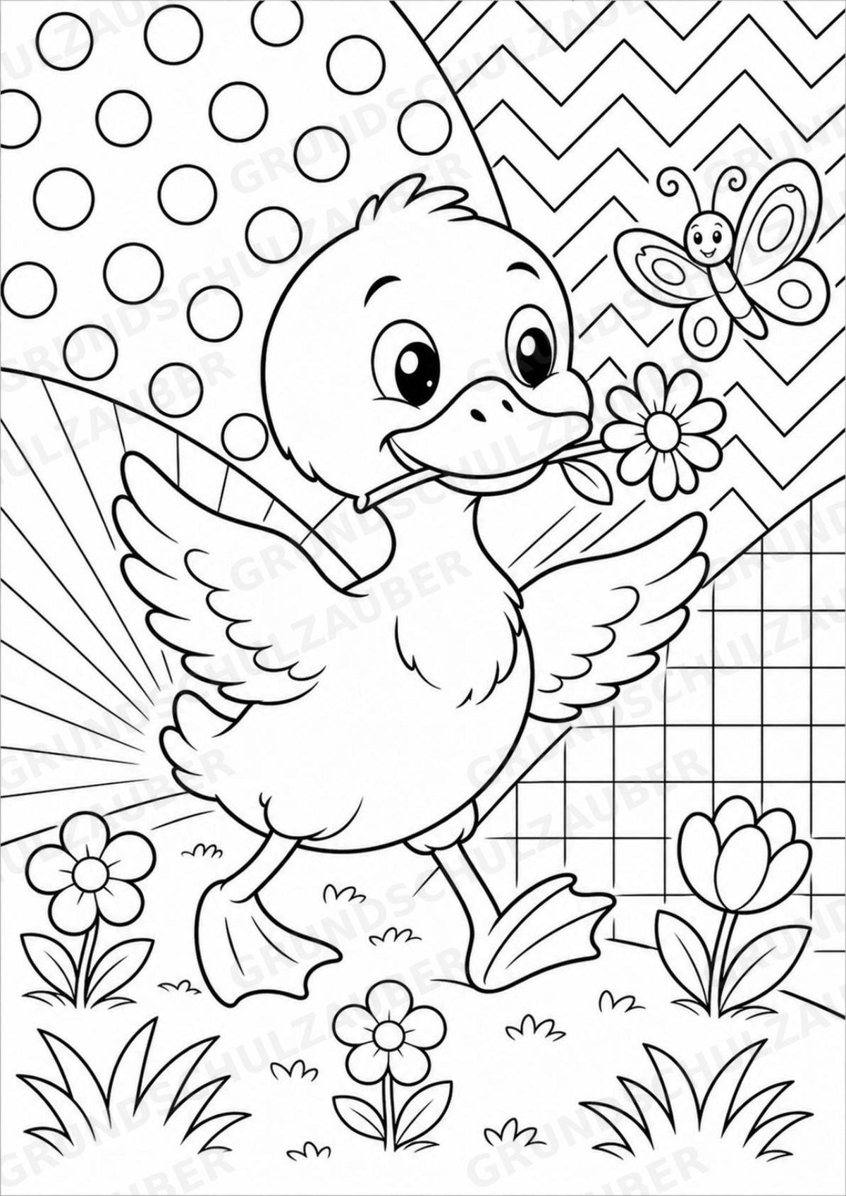 Ente POP Art Ausmalbilder 15 Malvorlagen – Materialseite 8