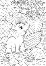 Elefant POP Art Ausmalbilder 15 Malvorlagen – Materialseite 7