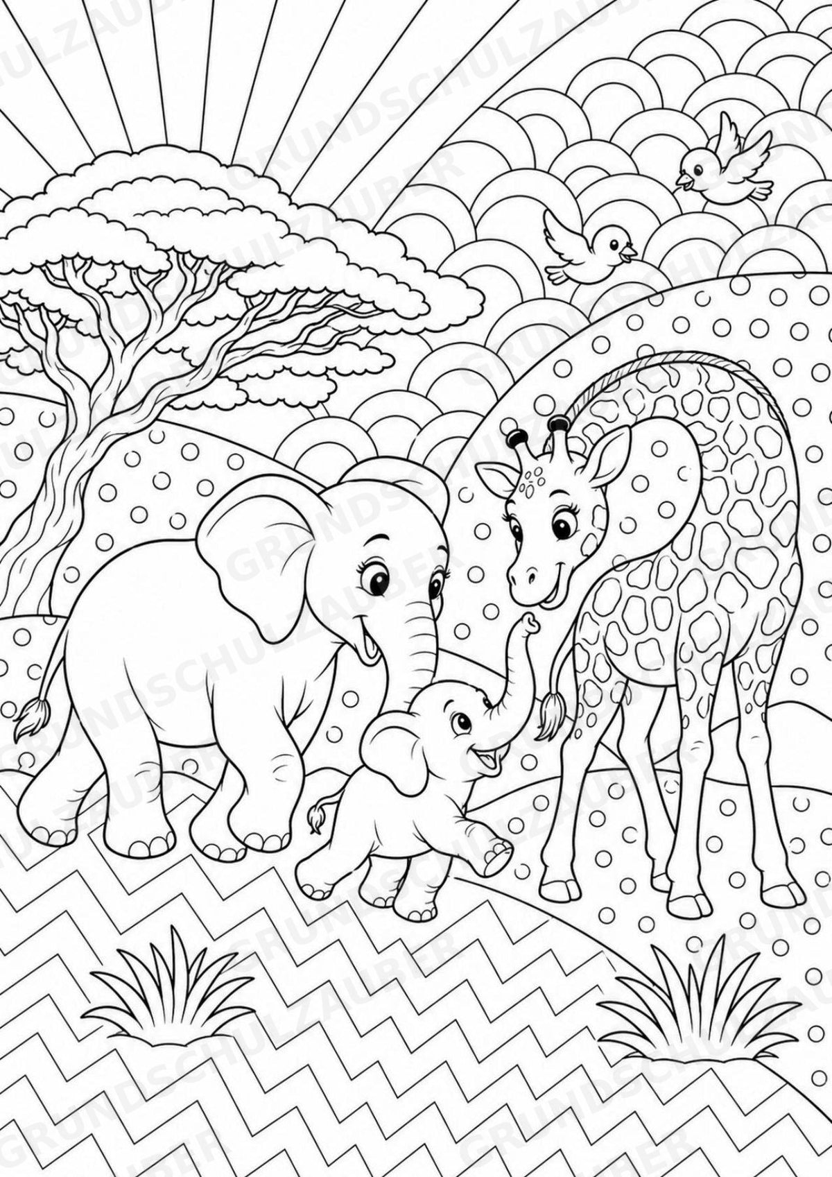 Elefant POP Art Ausmalbilder 15 Malvorlagen – Materialseite 9