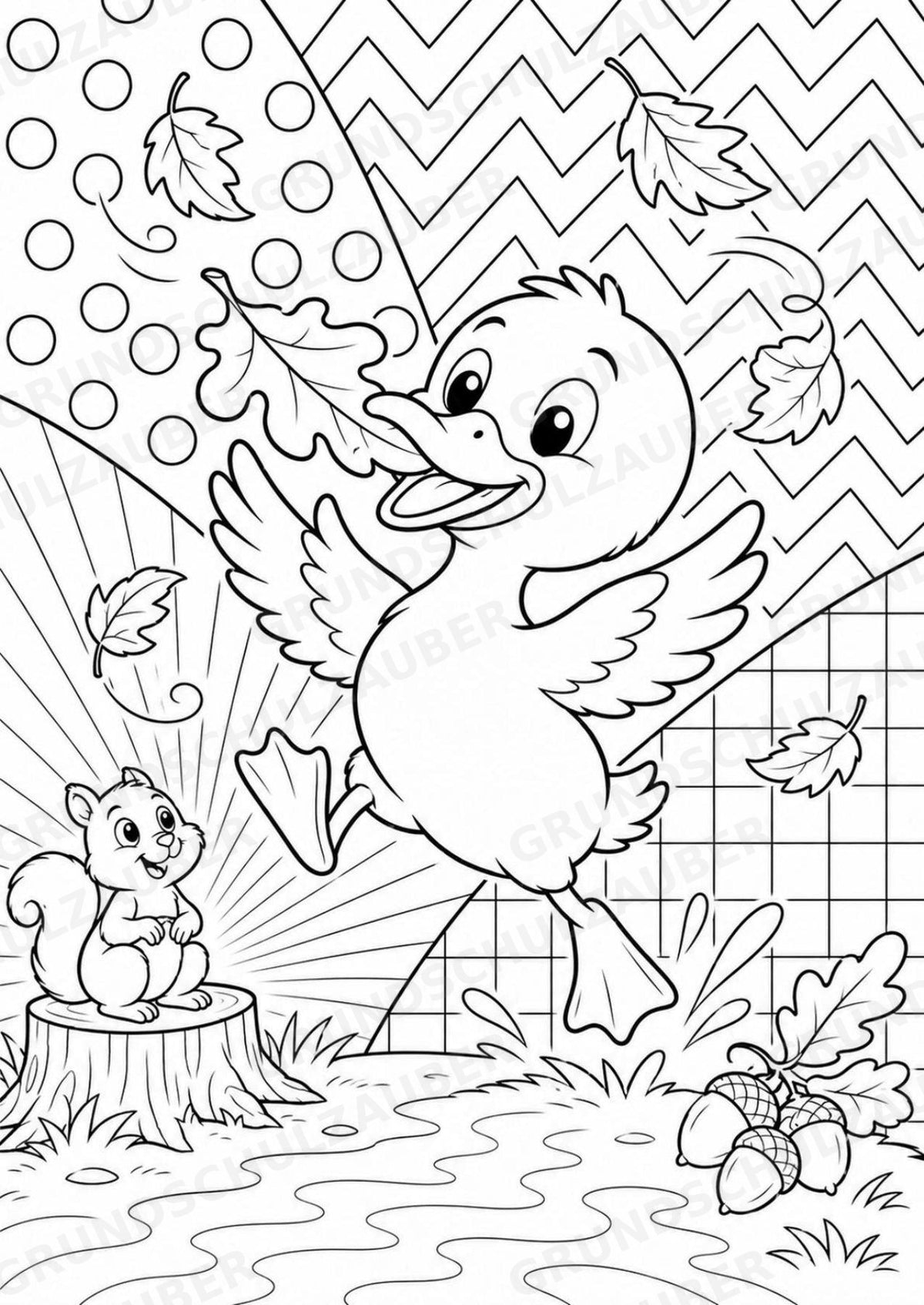 Ente POP Art Ausmalbilder 15 Malvorlagen – Materialseite 10