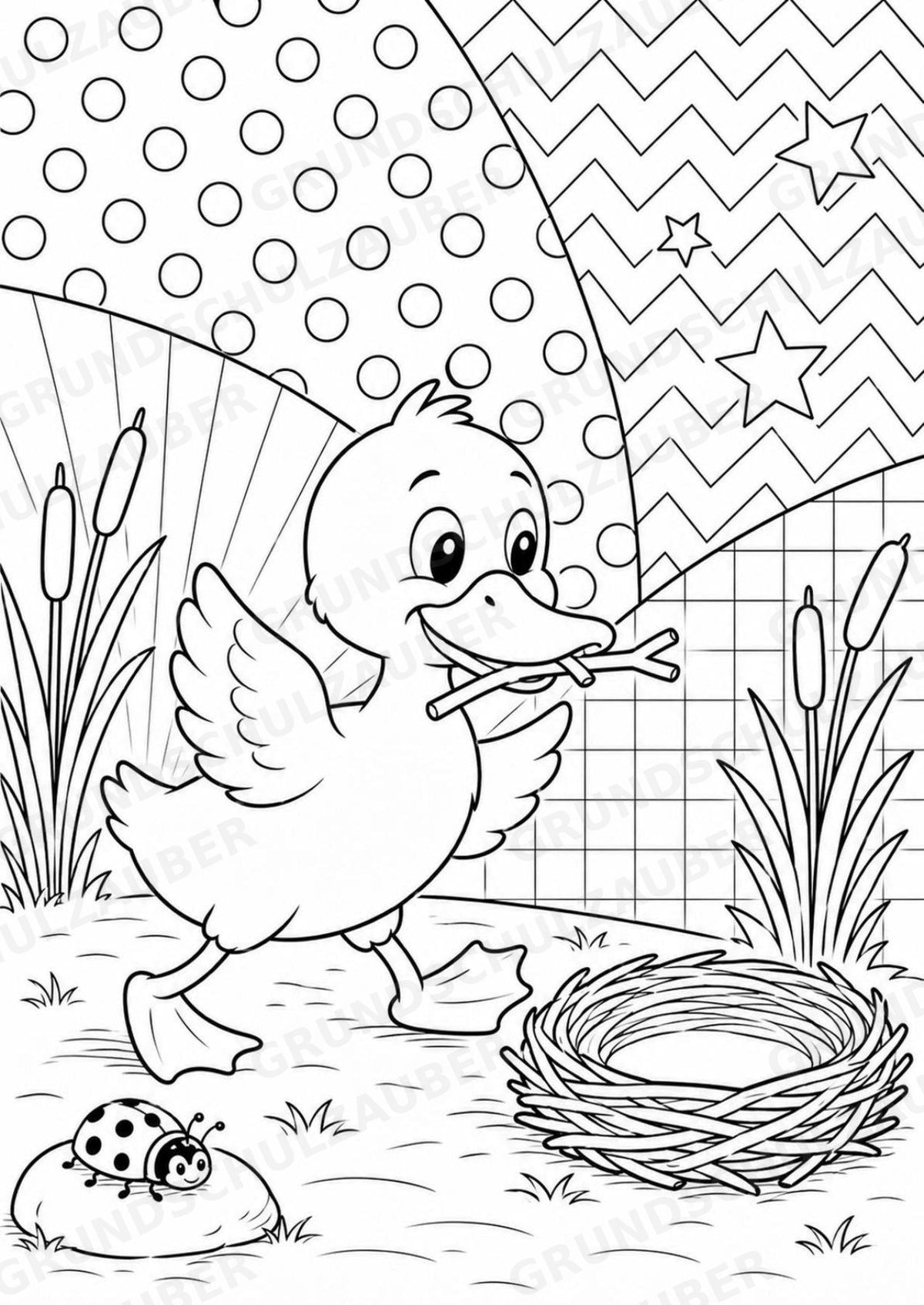 Ente POP Art Ausmalbilder 15 Malvorlagen – Materialseite 11