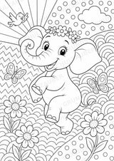 Elefant POP Art Ausmalbilder 15 Malvorlagen – Materialseite 10