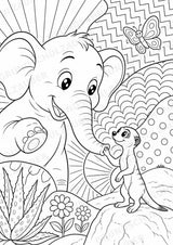Elefant POP Art Ausmalbilder 15 Malvorlagen – Materialseite 11